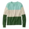 Women's L.L.Bean Organic Stripe Slub Sweater Crewneck Sweatshirt -The North Face Shop 19522767265