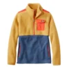 L.L.Bean Women's L.L. Bean Colorblocked Fleece Sherpa Hybrid Pullover Sweater