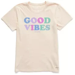 Women's Life Is Good Good Vibes Crusher-Lite Tee