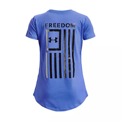 Girls' Under Armour Freedom Flag Foil T-Shirt 4 Girls' Under Armour Freedom Flag Foil T-Shirt - Image 2