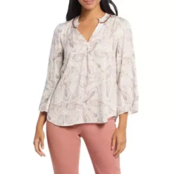 Women's Tribal Long Sleeve Beaded Blouse