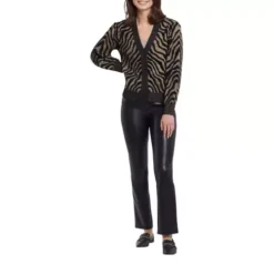 Women's Tribal 5 Pocket Straight Pull Up Leather Pants