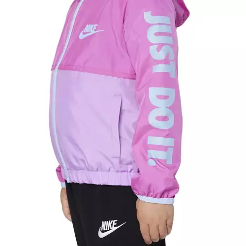 Girls' Toddler Nike "Just Do It" Windrunner Jacket 4 Girls' Toddler Nike "Just Do It" Windrunner Jacket - Image 2