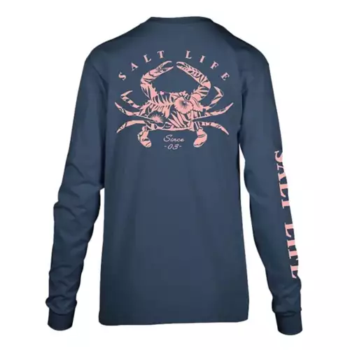 Women's Salt Life Crab Tropics Long Sleeve T-Shirt 6 Women's Salt Life Crab Tropics Long Sleeve T-Shirt - Image 4
